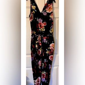 Haute Monde Floral Jumpsuit Romper Size L As Is